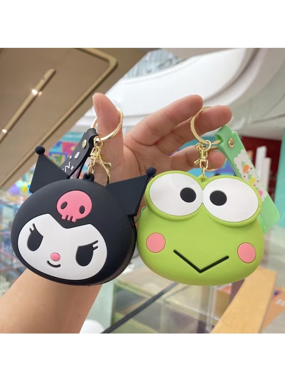 #6836 Silicone Keychain Wristlet Coin Purse - You Choose